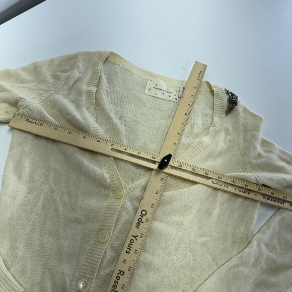 Coincidence & Chance Sweater Womens Medium Beaded Embellished Angora Wool Blend - Picture 6 of 8